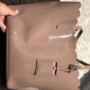Kate Spade New York Patent Leather Scalloped Tote